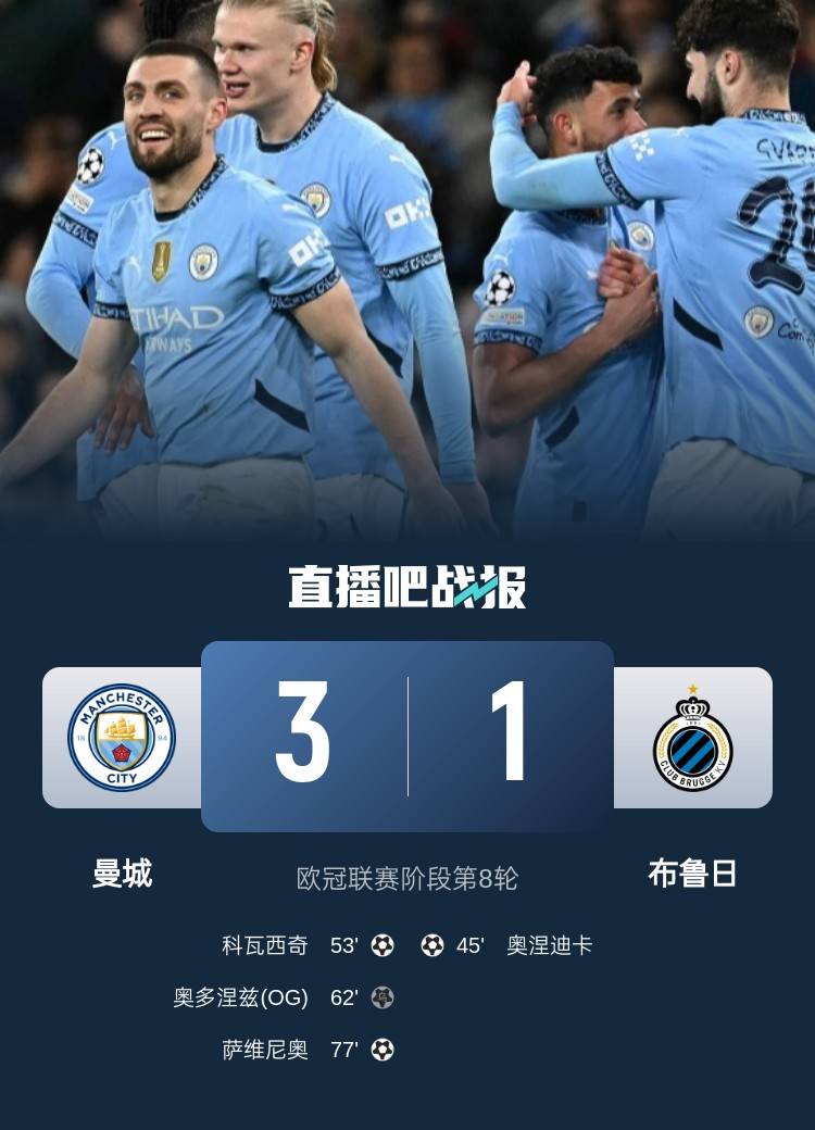 曼城欧冠之路获重大利好，实力变得更强